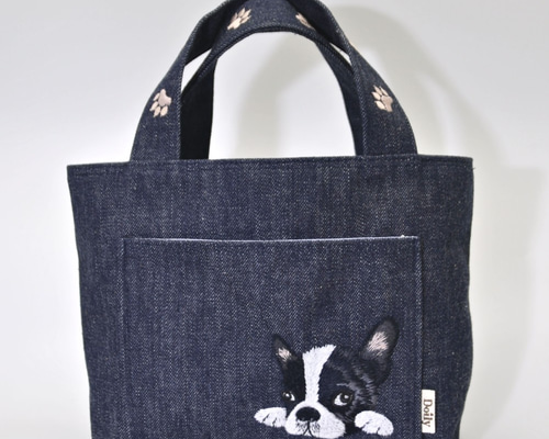ボストンテリア　フレンチブルドッグ　刺繍　トートバッグ　ショルダーバッグ 楽天市場】ボストンテリア ショルダーバッグの通販