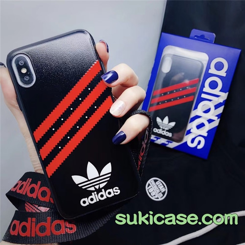 アディダス iPhoneケース iphonexs max ストラップ かっこいい