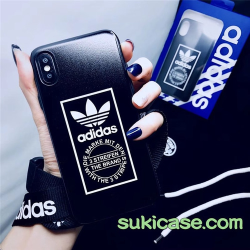 アディダス iPhoneケース iphonexs max ストラップ かっこいい