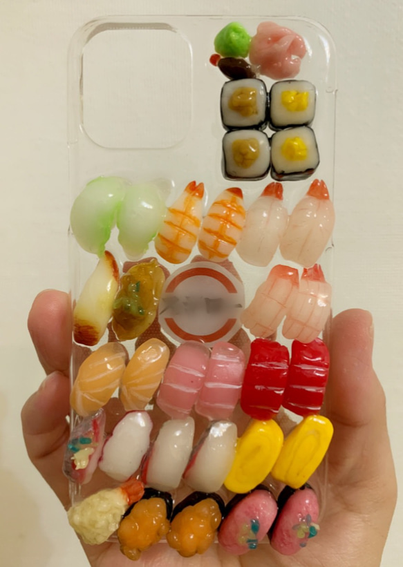 お寿司のスマホケース 　お好きなネタでオリジナルケース作ります 3枚目の画像