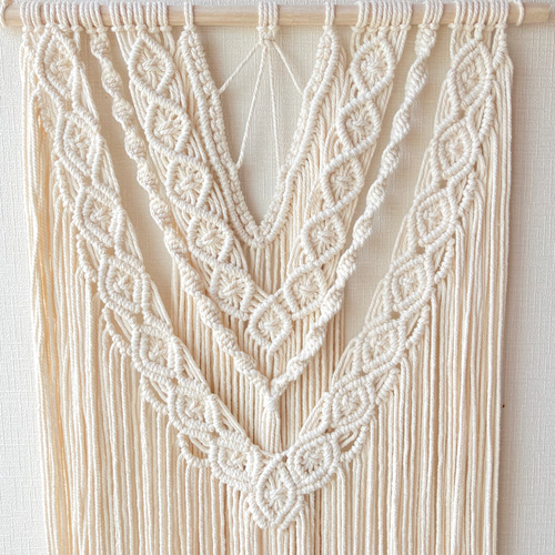 送料無料】特大マクラメタペストリー No.10 タペストリー・壁掛け