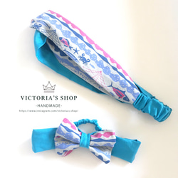 （売り切れ）は魚/ 2色ボウ弾性ヘアバンドbaby / Victoria.s.shopです。 6枚目の画像