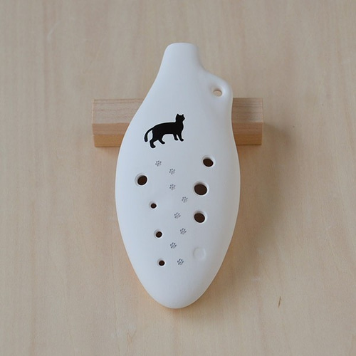 セラリーナKids （くろ猫）楽器プレゼント♪タテ型オカリナだから吹き
