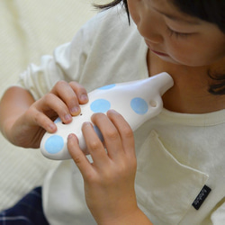 【在庫限り】はじめてのセラリーナ　子供に楽器プレゼント♪（ドット color：Skyblue）※図柄で吹ける楽譜集付き 1枚目の画像