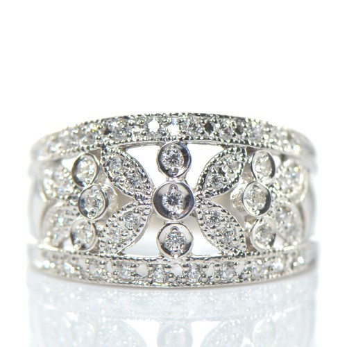 K18 ダイヤモンド リング イエロー/ホワイト/ピンクゴールド BV004