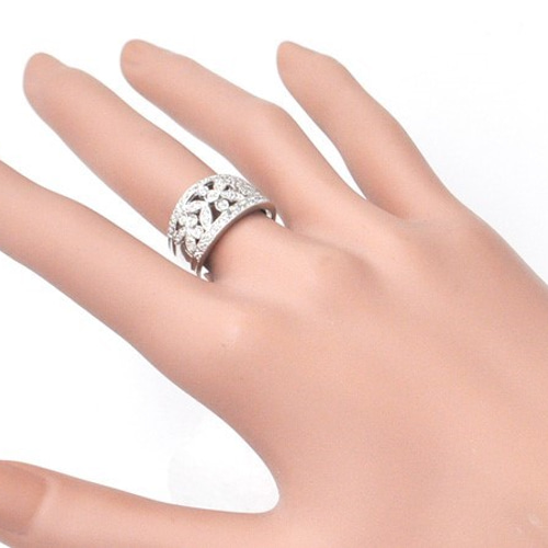 K18 ダイヤモンド リング イエロー/ホワイト/ピンクゴールド BV004