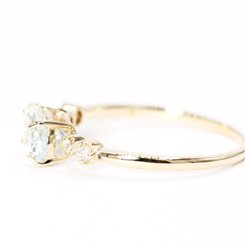 K10 アクアマリン ダイヤ リング -Tina- BW079 指輪・リング kyfactory