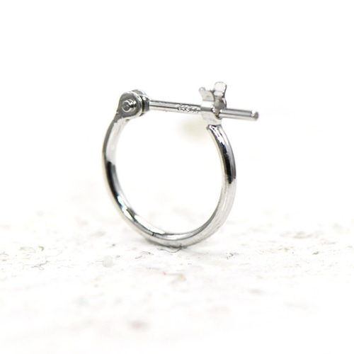プラチナ900 フープ ピアス Pt900 直径10mm 小さめ BX017 ピアス 