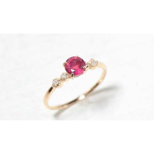 K18 ルビー ダイヤ リング BZ005 指輪・リング kyfactory 通販