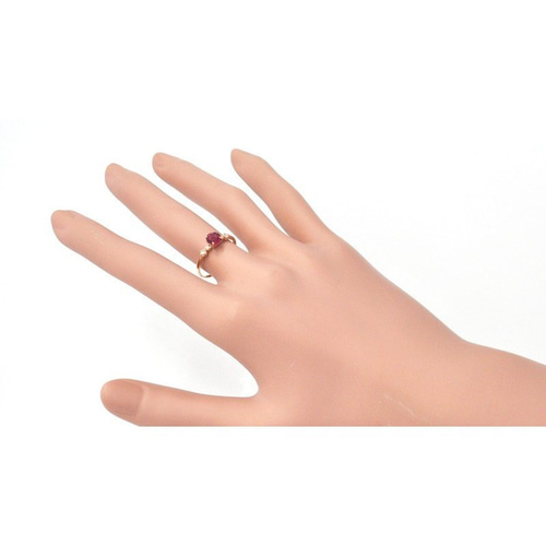 k18 ルビー ダイヤモンドリング 楽天市場】ルビー ダイヤモンド リング 0.1カラット 18金