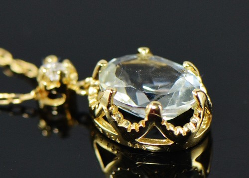 K10 グリーンアメシスト ダイヤ ペンダント BT080