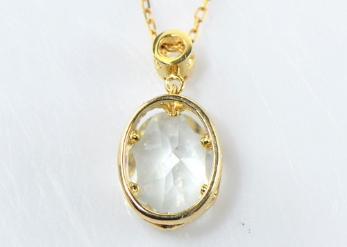 K10 グリーンアメシスト ダイヤ ペンダント BT080