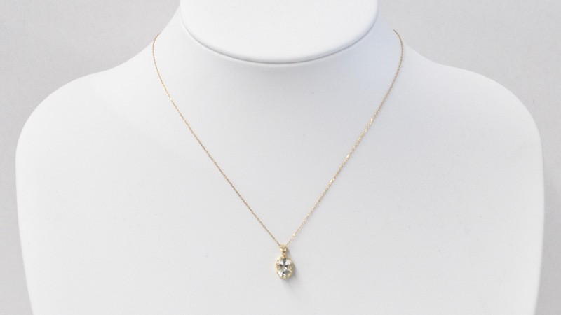 K10 グリーンアメシスト ダイヤ ペンダント BT080