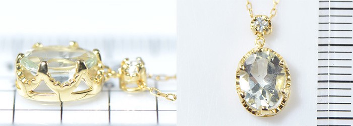 K10 グリーンアメシスト ダイヤ ペンダント BT080