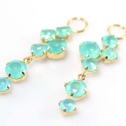 値下げしましたK18ハリックァ★ブルーカルセドニーチャーム K18ハリックァ☆ブルーカルセドニーチャーム