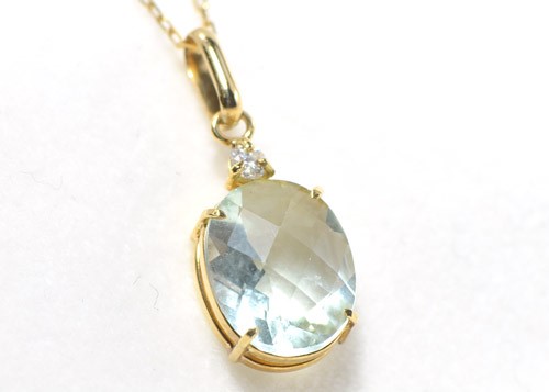 K18 フローライト ダイヤ ペンダントトップ BR0188