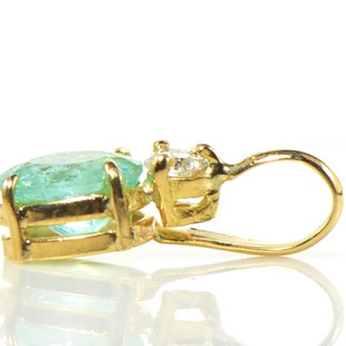 K18 ペンダント トップ パライバトルマリン×ダイヤ イエロー