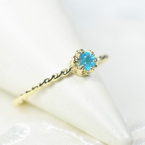 K18 ネオンブルー アパタイト リング BR057 指輪・リング kyfactory