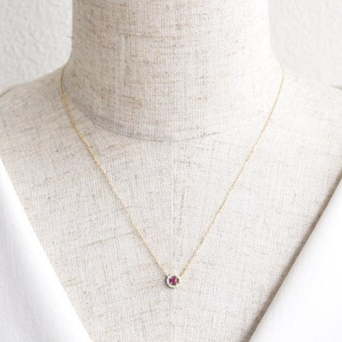 K18 ルビー ダイヤ ペンダント ネックレス CC036CI ネックレス