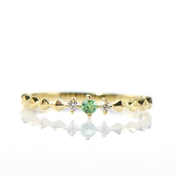 K18 パライバトルマリン ダイヤ リング YK-BL050