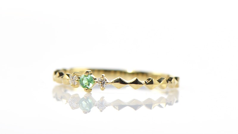 K18 パライバトルマリン ダイヤ リング YK-BL050