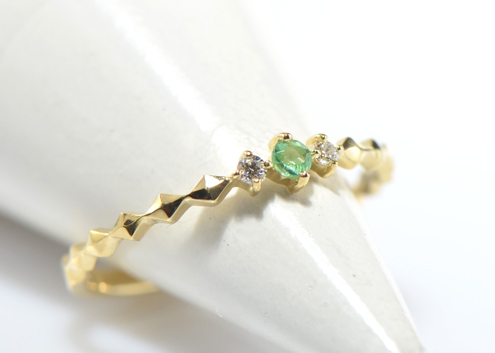 K18 パライバトルマリン ダイヤ リング YK-BL050