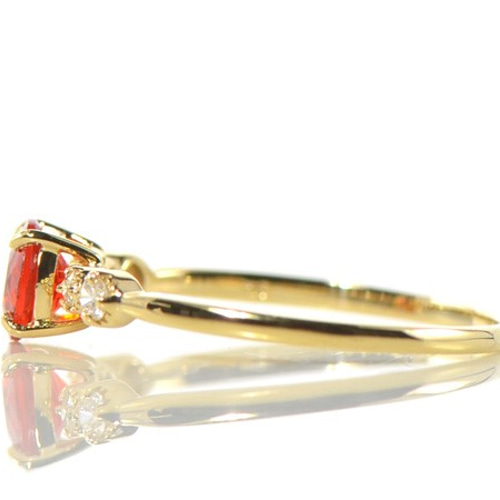 無*き様 K18＊ルシェル＊燃えるようなファイアーオパールリングてす K18＊ルシェル＊燃えるようなファイアーオパールリングてす - メルカリ