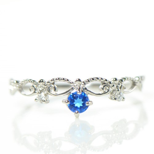 Pt900 アウイナイト ダイヤ リング BO0833