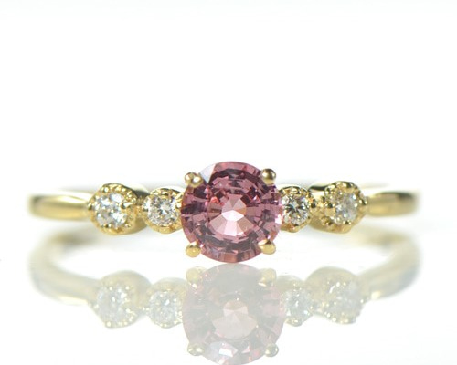 K18 　イエローサファイア　指輪　鑑別書付き K18 イエローサファイアリング | エレガンスアライ