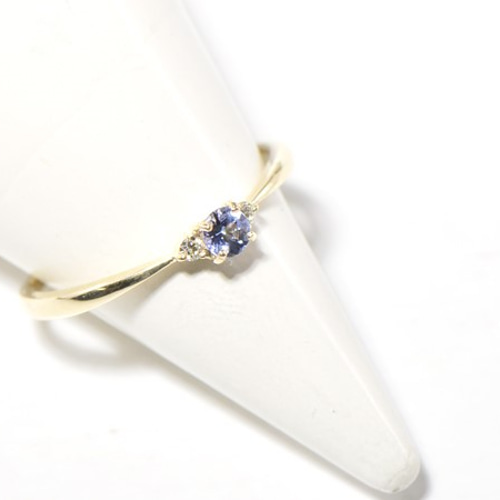 K10 タンザナイト ダイヤ リング 12月誕生石 BW055 指輪・リング