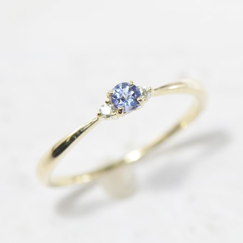 K10 タンザナイト ダイヤ リング 12月誕生石 BW055 指輪・リング