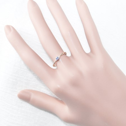 K10 タンザナイト ダイヤ リング 12月誕生石 BW055 指輪・リング