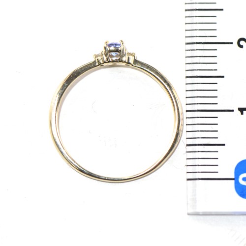 タンザナイト k10YG リング12号 K10 タンザナイト ダイヤ リング 12月誕生石 BW055 指輪・リング