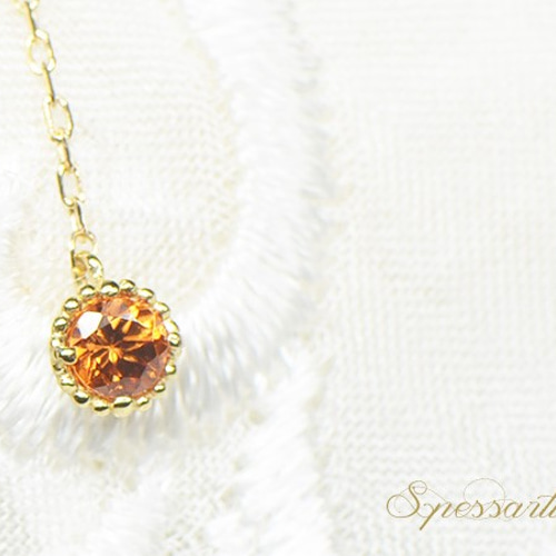 K18 スペサルティンガーネット ピアス BO018CI ピアス（フック 