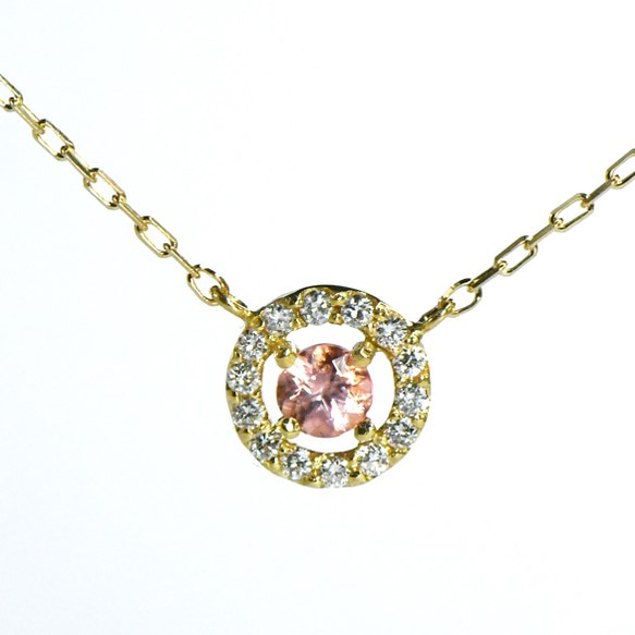 スイートホーム産ロードクロサイト18kネックレス K18 スイートホーム産 ロードクロサイト×ダイヤモンド ペンダント K18