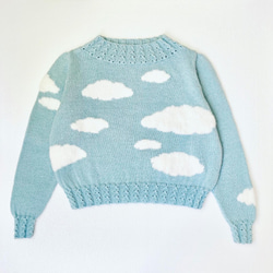 お空の手編みセーター　 3枚目の画像
