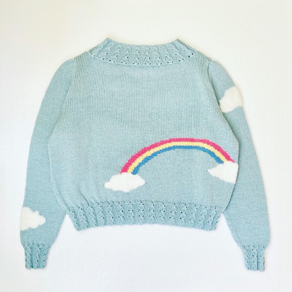 お空の手編みセーター　 4枚目の画像