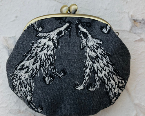 ミナペルホネン wolf&flowerがま口ポーチ ポーチ luckychiner 通販