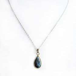 Copper Turquoise Drop Necklace/14kgf コッパーターコイズ ドロップネックレス 3枚目の画像