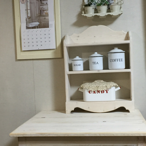 シェルフ64w/調味料立て/ミニカップボード/化粧品立て(受注製品