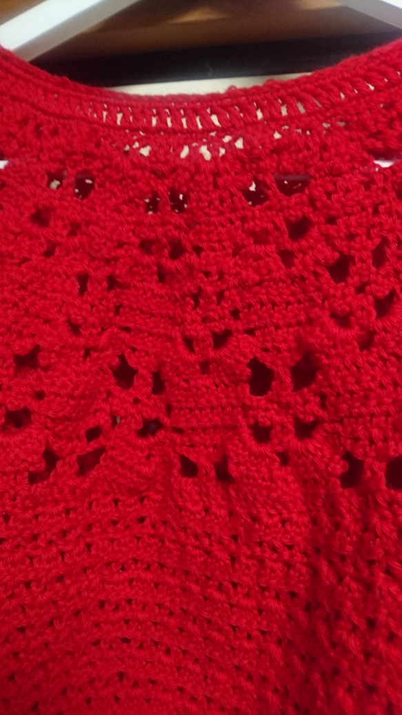 鉤編みのショートプルオーバー 2枚目の画像