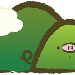 日本插畫家P:ggy-山と雲とぶたと  山雲小豬側背包蒔耀黑 第2張的照片