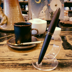 木軸万年筆 ◇ 縞黒檀 ◇ バランス型 ◇ 太軸 ◇ Ebony ペン・筆記用具