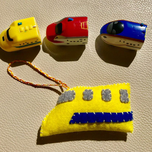 ドクターイエロー ストラップ キーホルダー マスコット フェルト