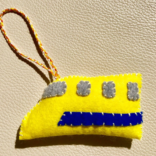 ドクターイエロー ストラップ キーホルダー マスコット フェルト
