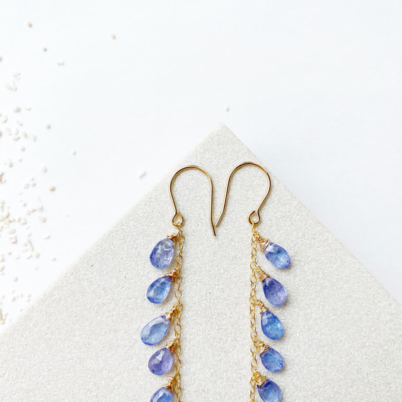 Tanzanite long earrings 4枚目の画像