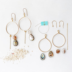 Kit -Avalon rutile quartz hoop earrings- 1枚目の画像