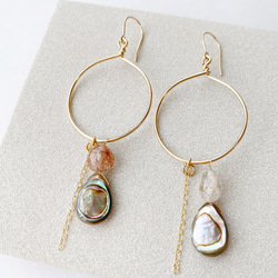 Kit -Avalon rutile quartz hoop earrings- 4枚目の画像