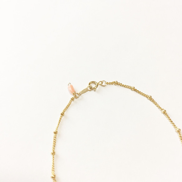 14kgf✴︎square coral bracelet 3枚目の画像