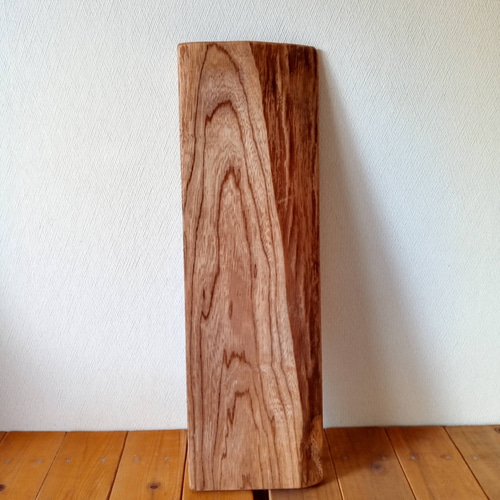 木製看板製作】 一枚板 榎材 / 自然塗装 17cm×54cm 表札・ネーム